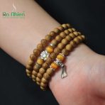 108-Bead Agarwood Bracelet With Mixed Charms For Earth Element - Image 2